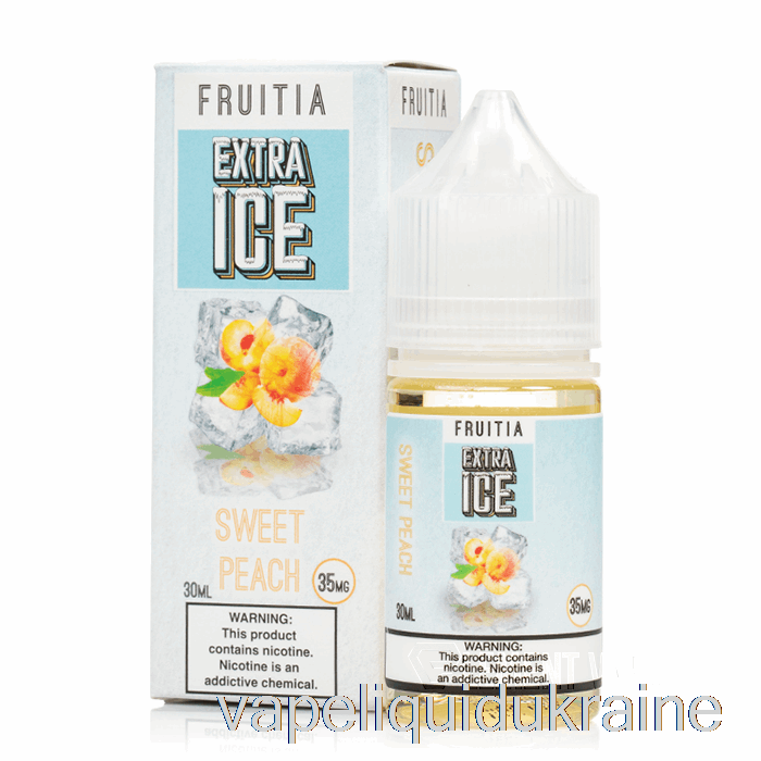 Vape Liquid Ukraine Sweet Peach - Extra Ice - Fruitia Salts - 30mL 35mg